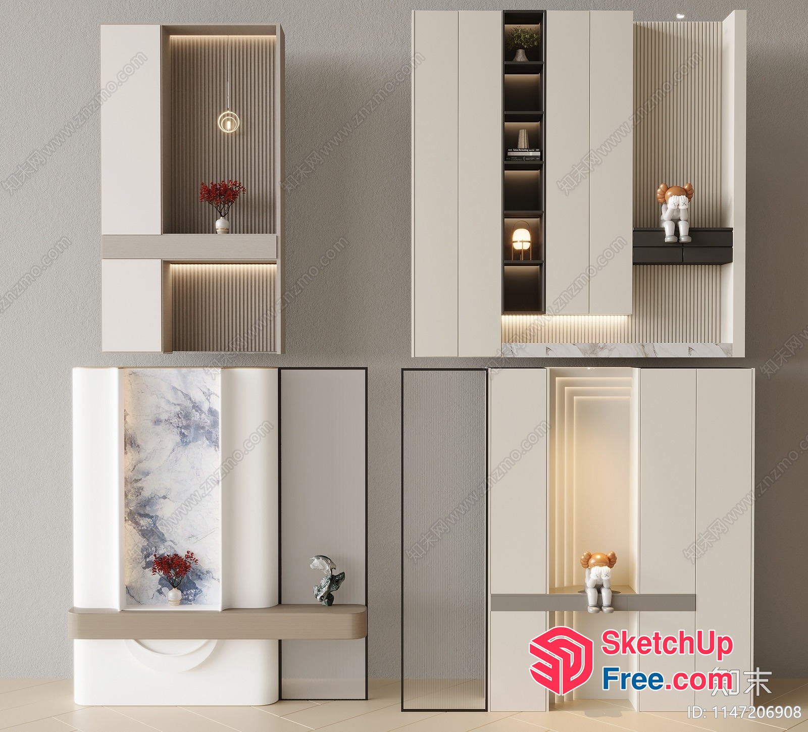 Modern Minimalist Interior Design Collection 3D SketchUp File
