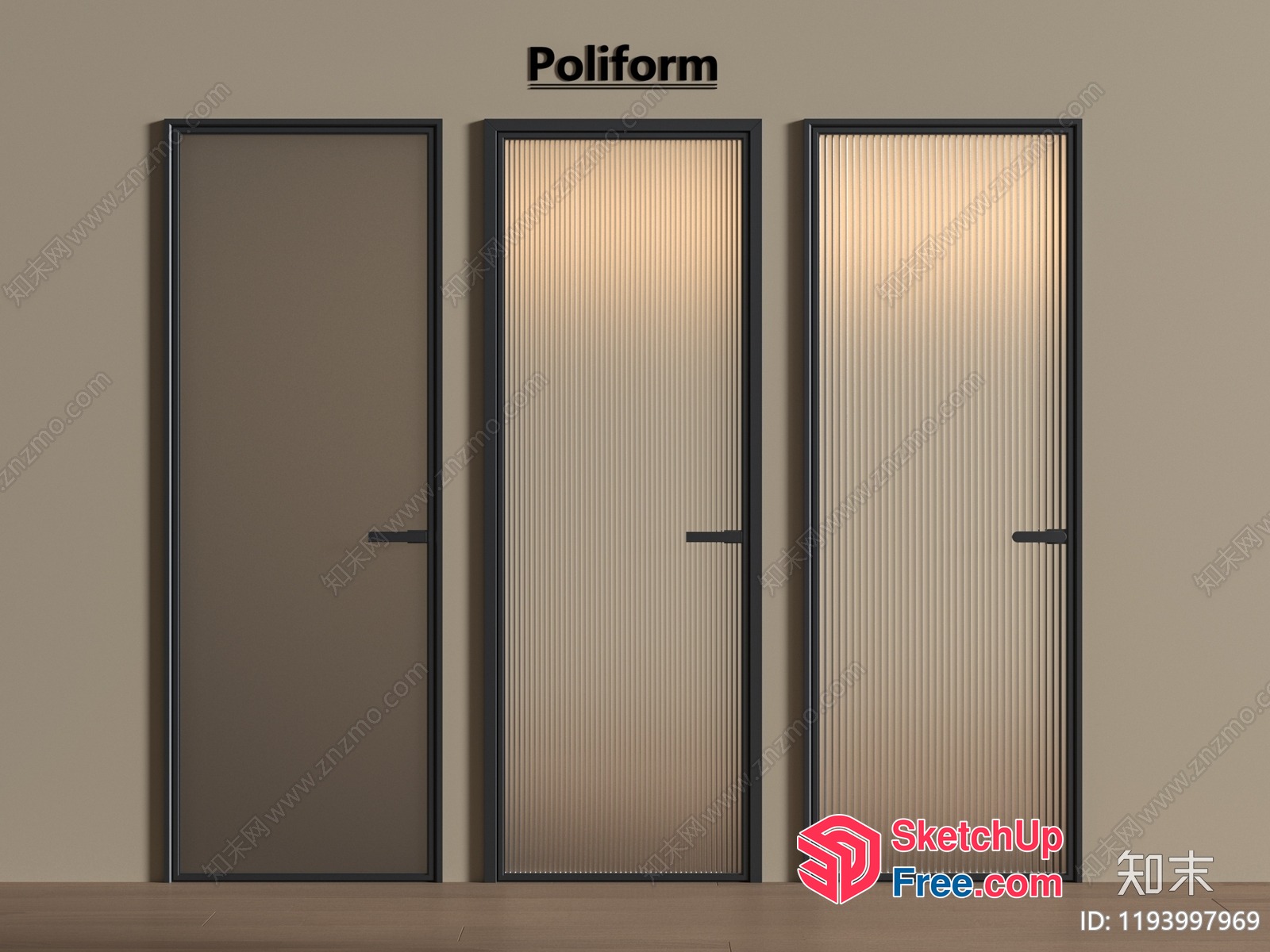 Modern Poliform Door Collection 3D SketchUp File