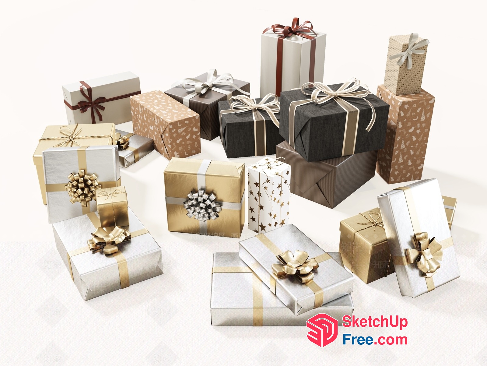 Elegant Gift Boxes 3D SketchUp File