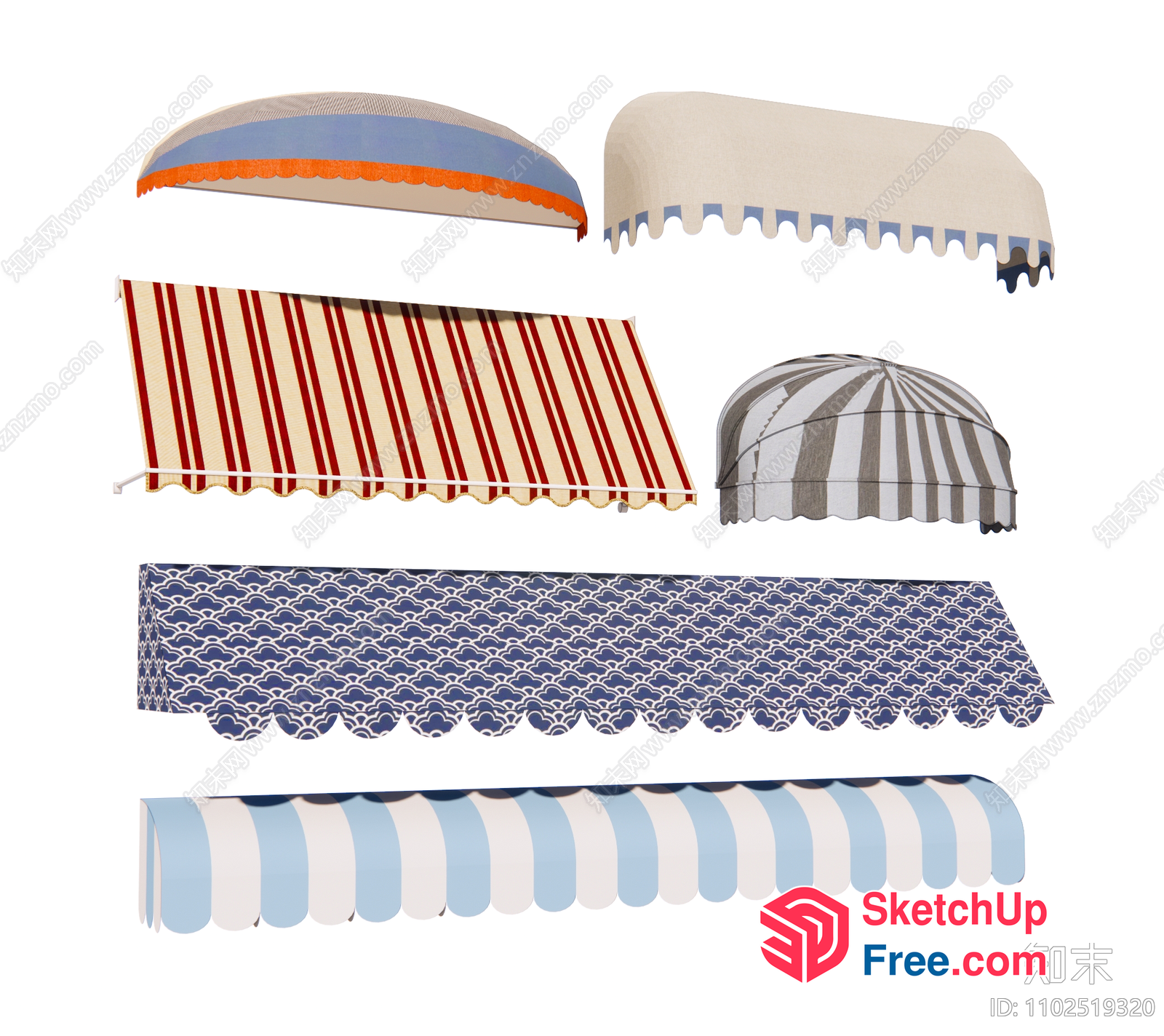 Aesthetic Awning Designs For Various Architectural Styles 3D SketchUp File