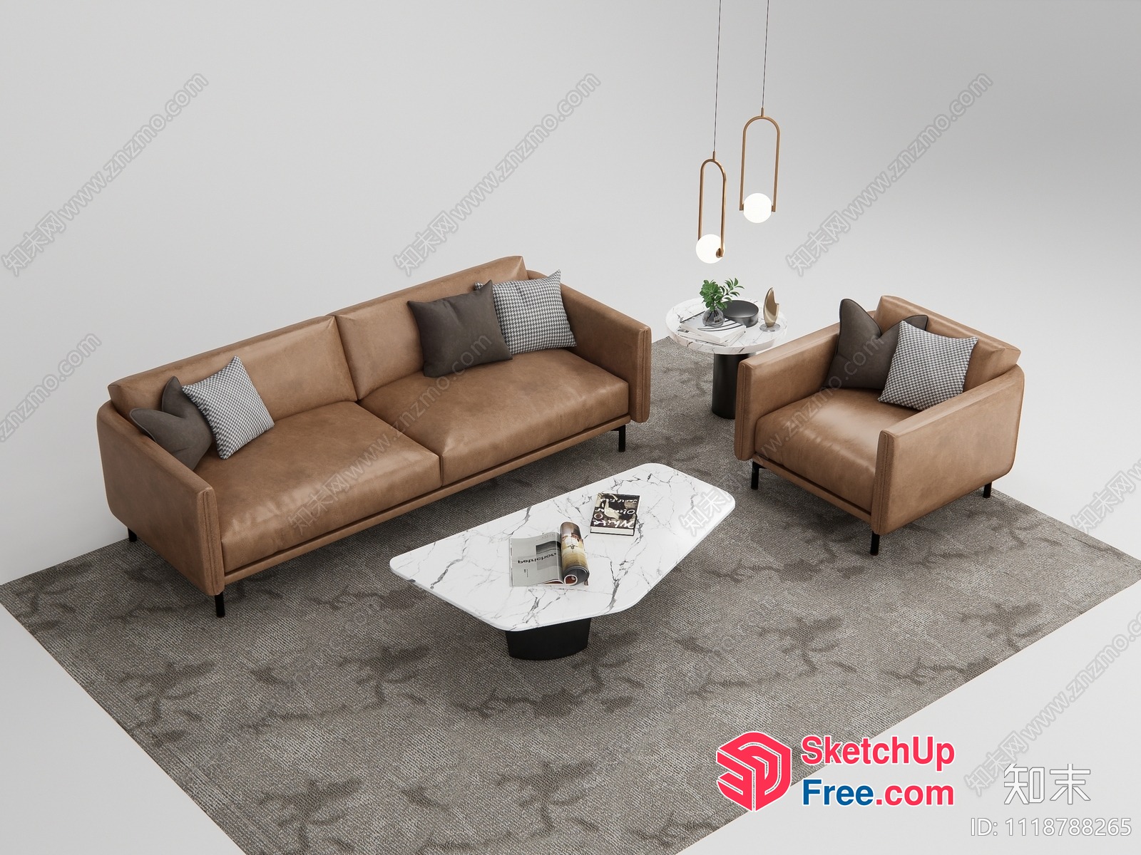 Minimalist Style Living Room Furniture 3D SketchUp File