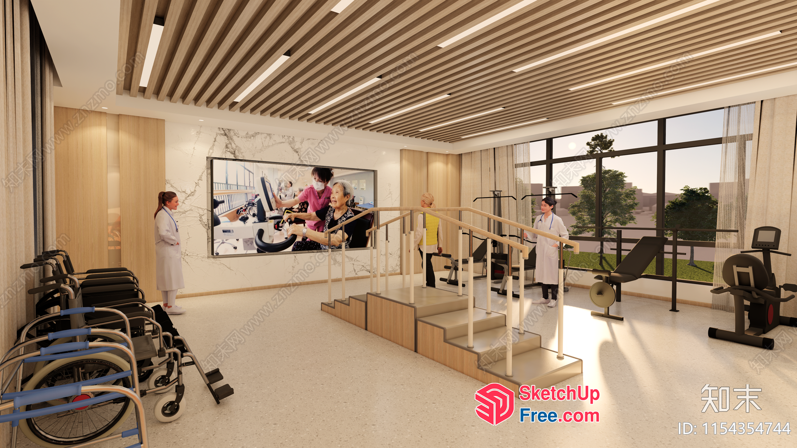 Modern Health And Wellness Center 3D SketchUp File