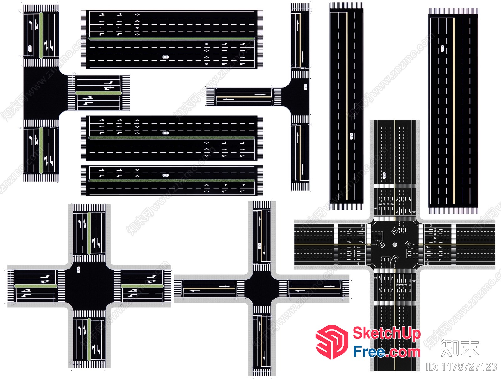 Urban Highway Map 3D SketchUp File