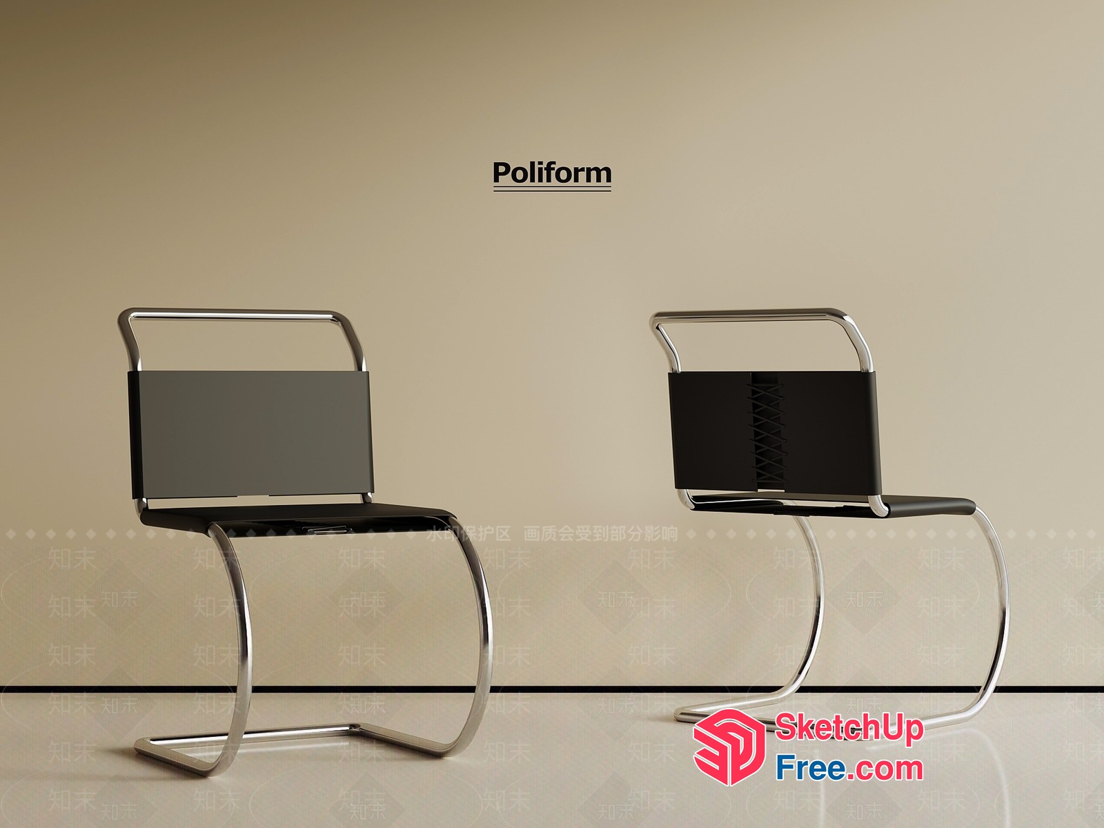 Poliform Chairs 3D SketchUp File