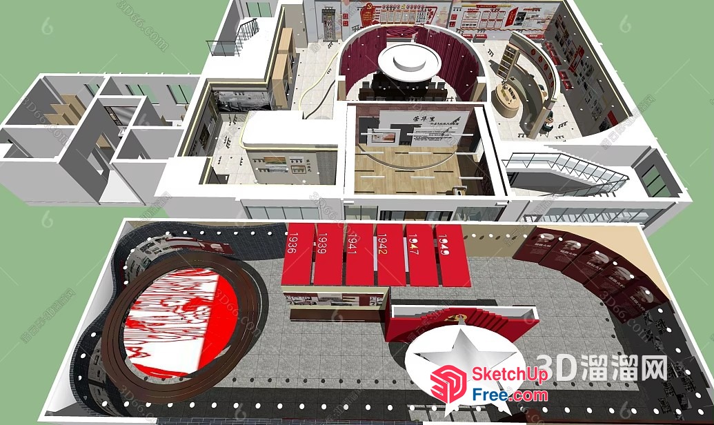 Modern Shopping Mall Interior Design 3D SketchUp File
