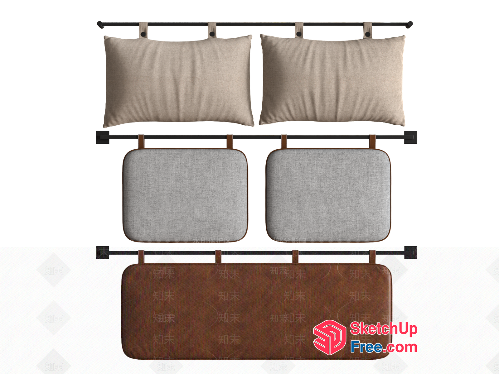 Modern Double Bed Headboard Design 3D SketchUp File