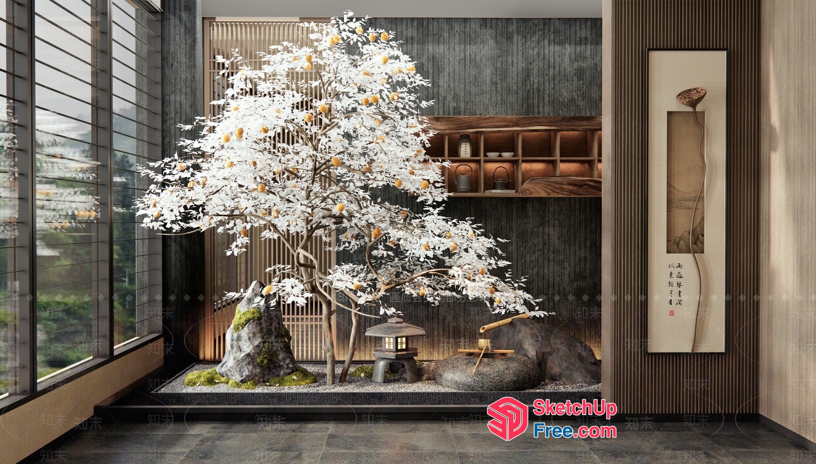 Japanese-Inspired Interior Design 3D SketchUp File