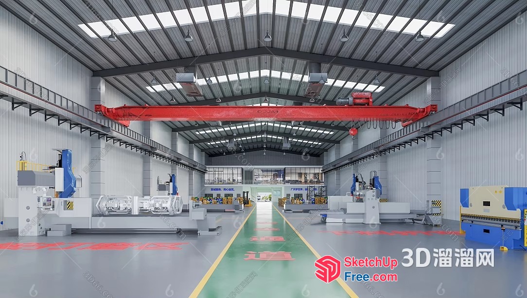 Industrial Park Interior 3D SketchUp File