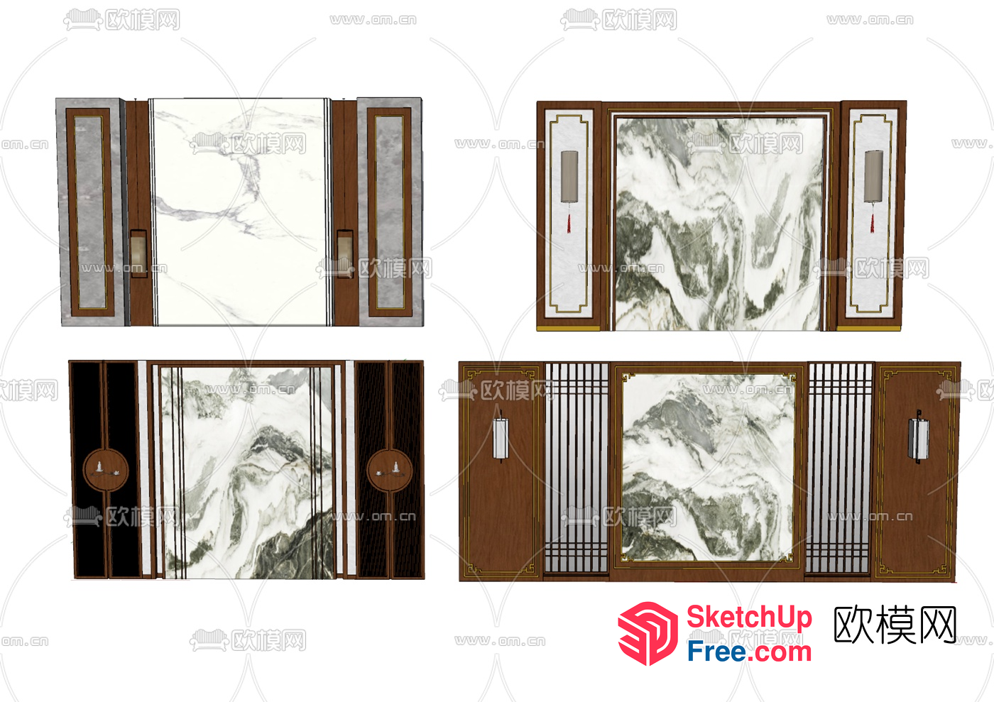 Asian-Inspired Door And Window Designs 3D SketchUp File