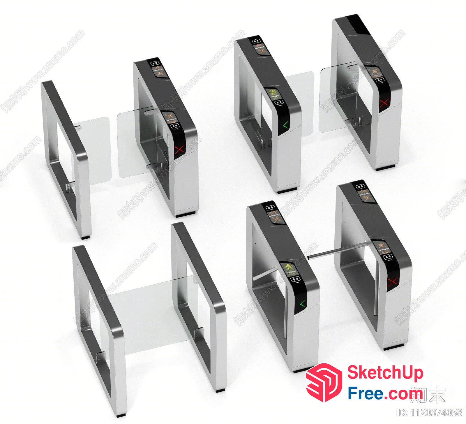 Modern Security Gates For Access Control 3D SketchUp File