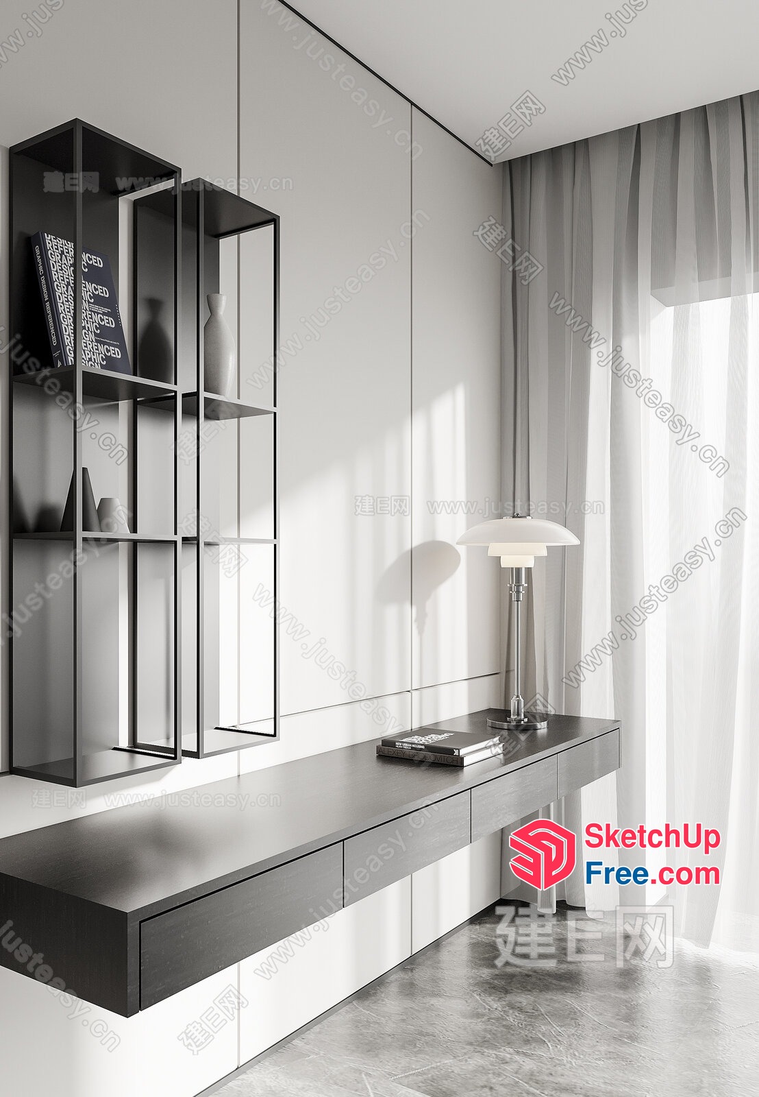 Sleek Modern Minimalist Interior 3D SketchUp File