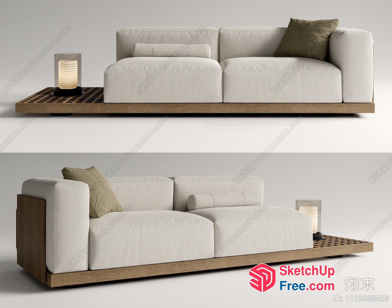 Minimalist Modern Living Room Sofa Set 3D SketchUp File