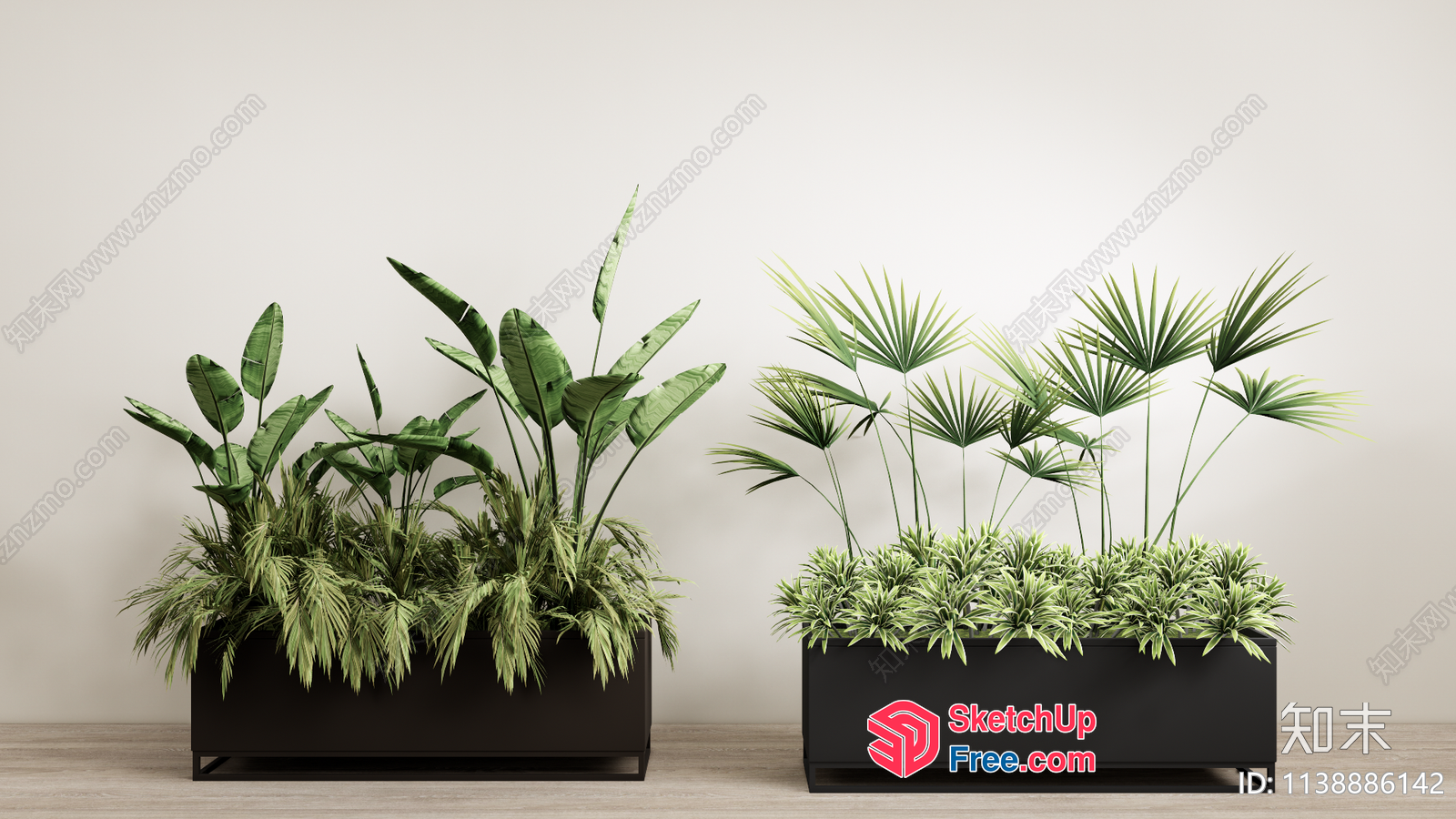 Tropical Planters 3D SketchUp File