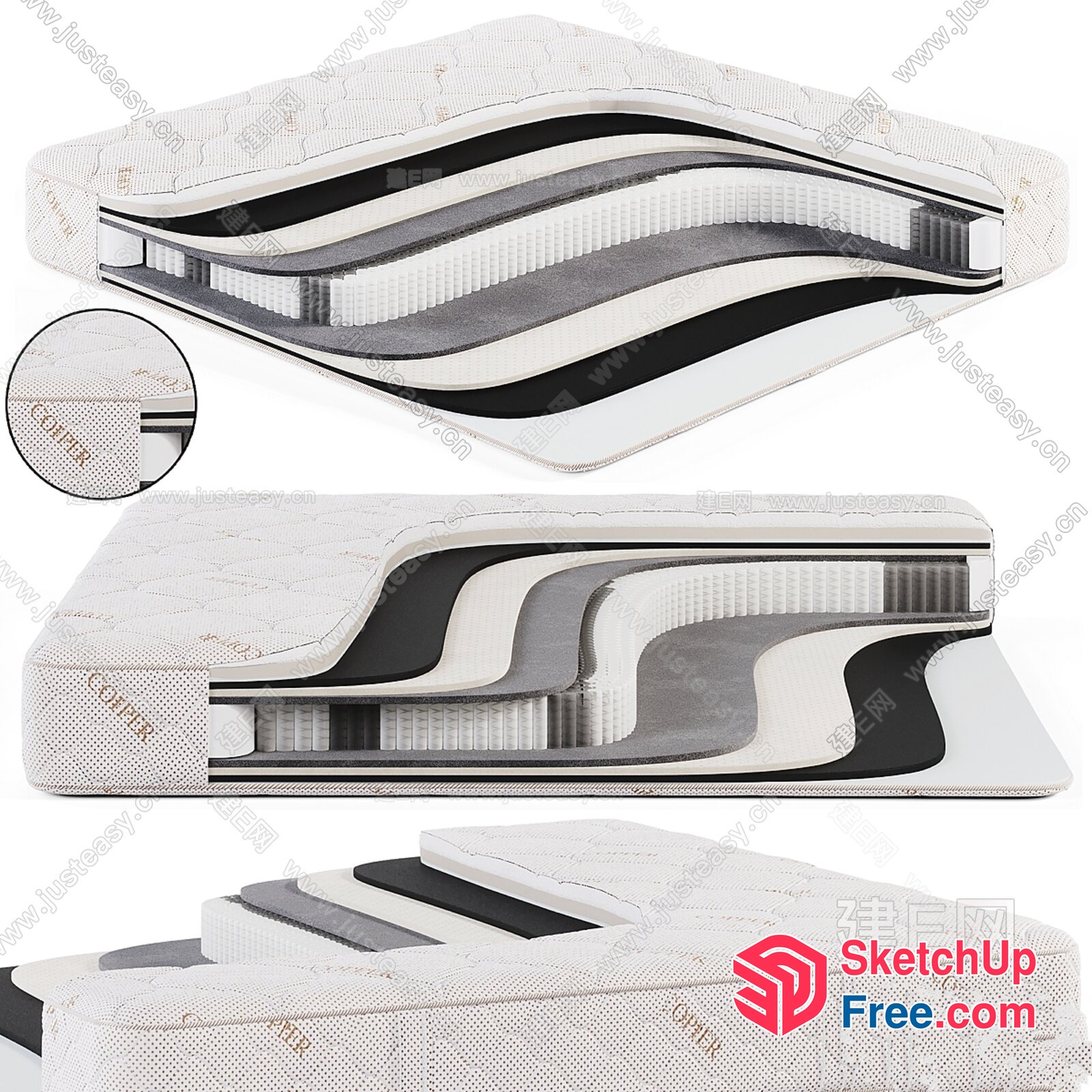 Layered Mattress Design 3D SketchUp File