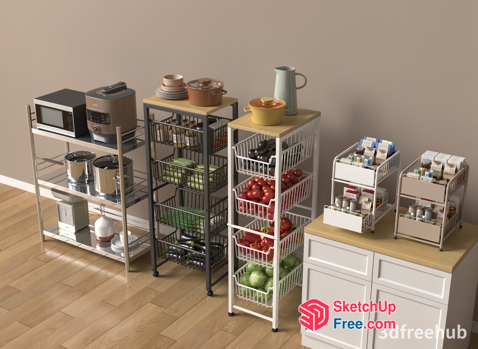 Modern Kitchen Storage Solutions 3D SketchUp File