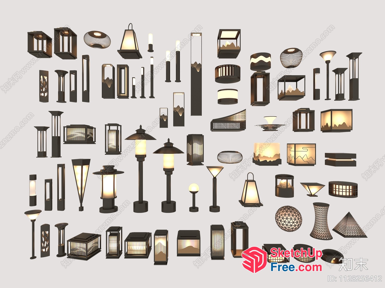 Exterior Decorative Lighting Options 3D SketchUp File