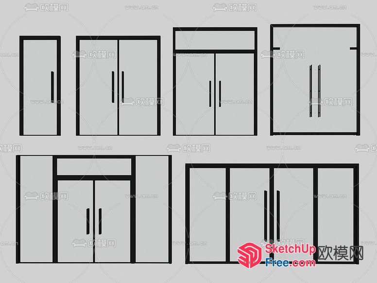 Modern Minimalist Door And Window Designs 3D SketchUp File