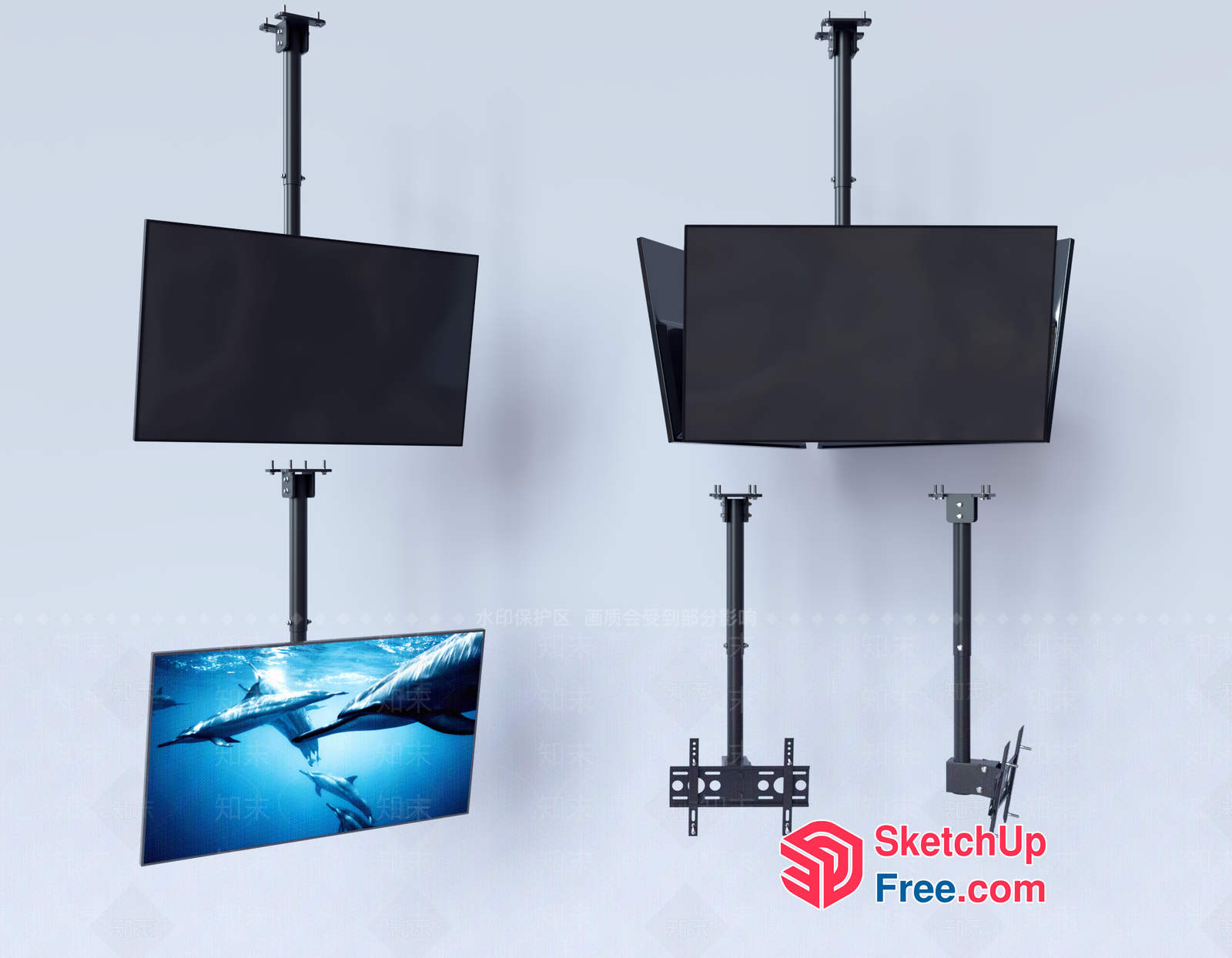 Tv Mounts For Various Screen Sizes 3D SketchUp File