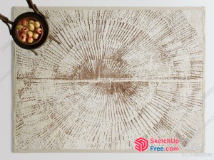 Aged Distressed Sunburst Design On White Wall 3D SketchUp File