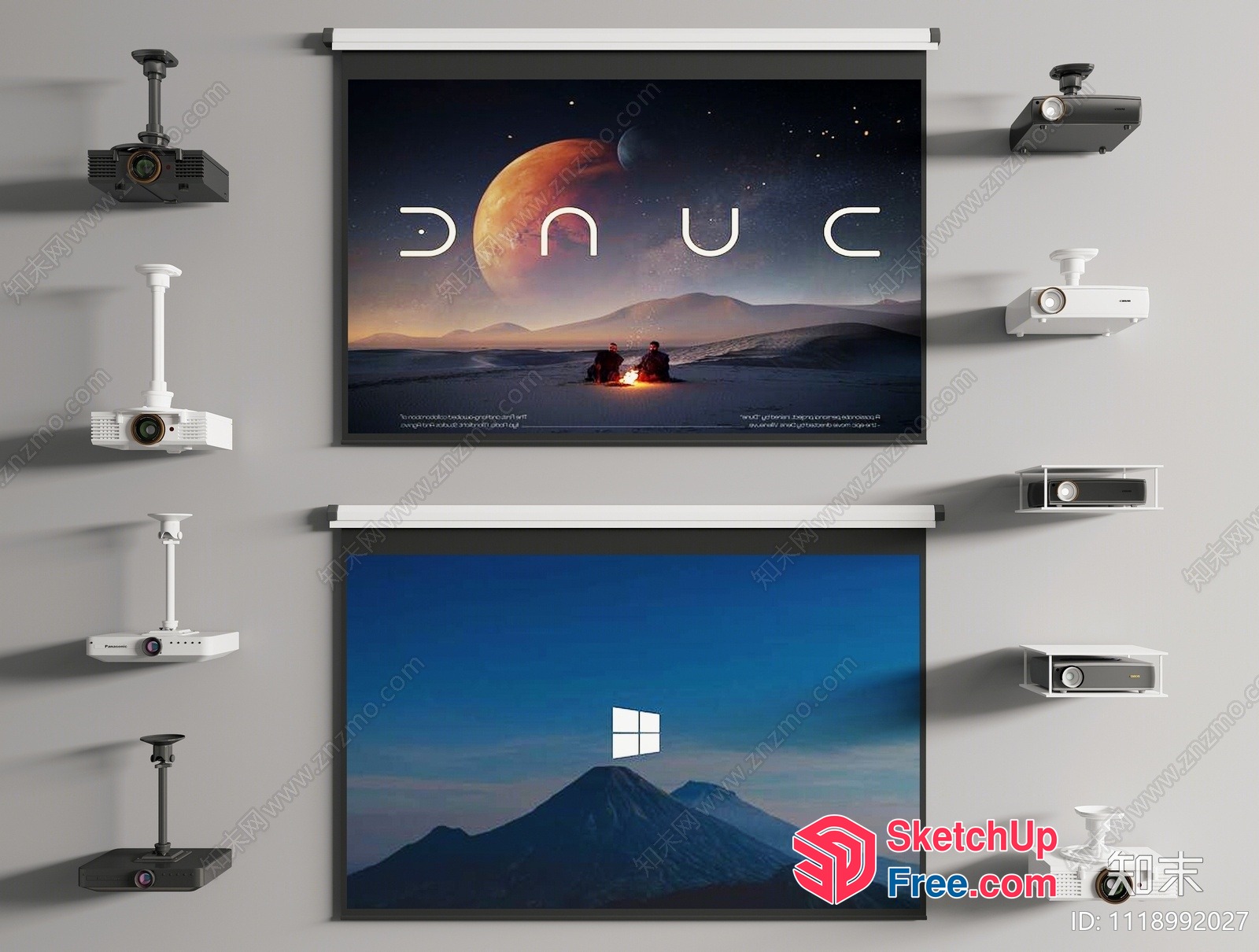 Projector Display Wall 3D SketchUp File