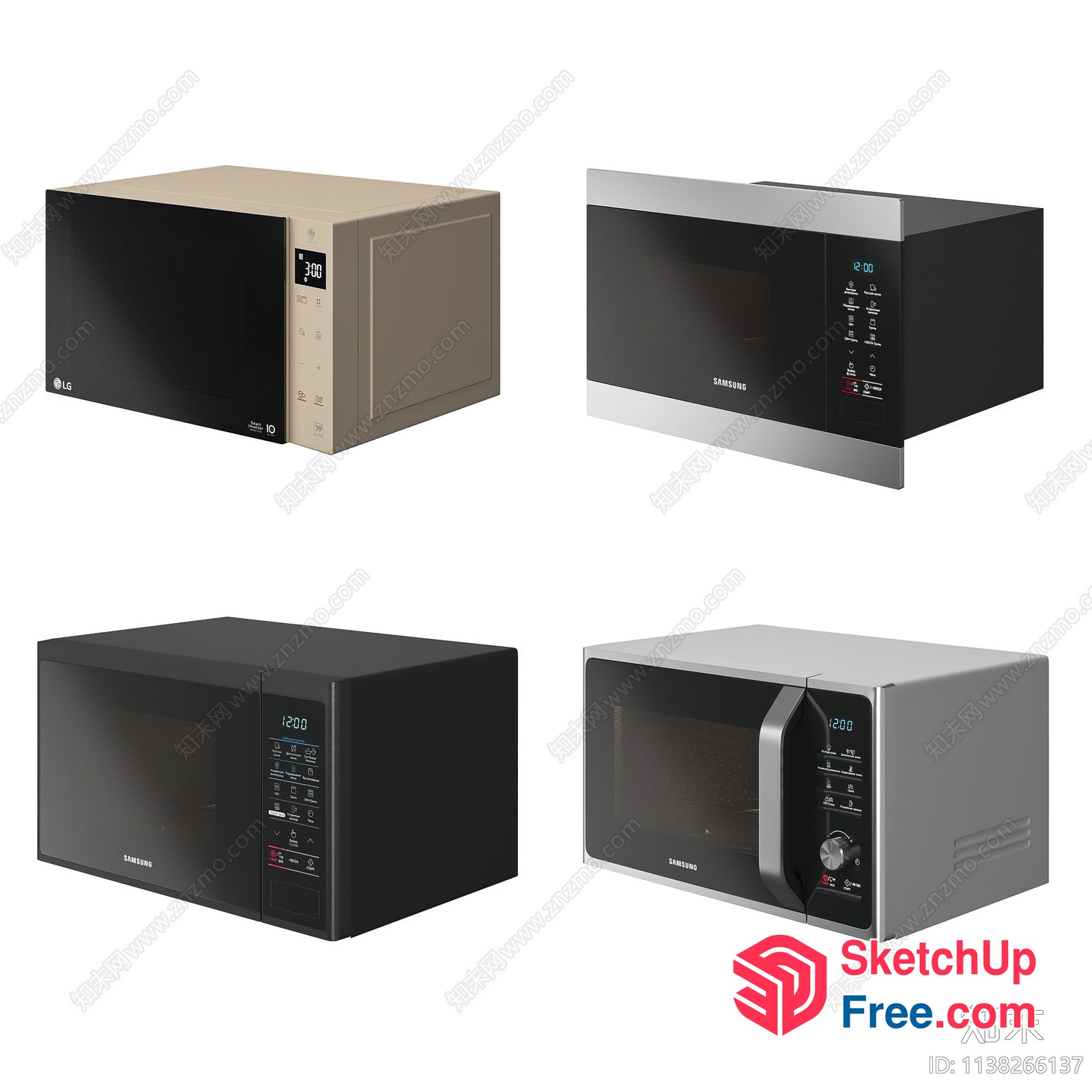 Microwave Ovens From Lg, Samsung 3D SketchUp File