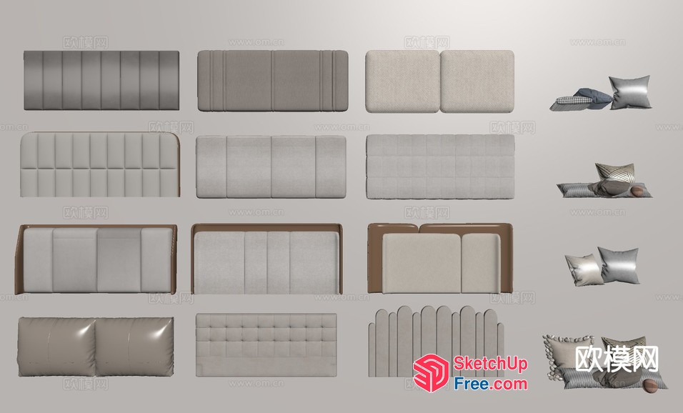 Sofa And Pillow Collection 3D SketchUp File