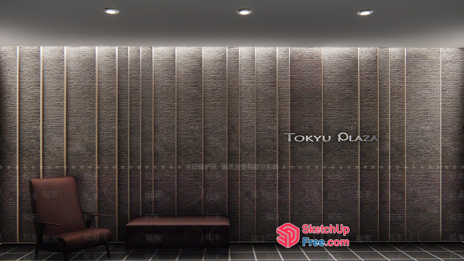 Modern Japanese-Inspired Interior Design 3D SketchUp File