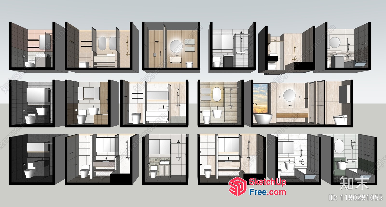 Bathroom Design Options 3D SketchUp File