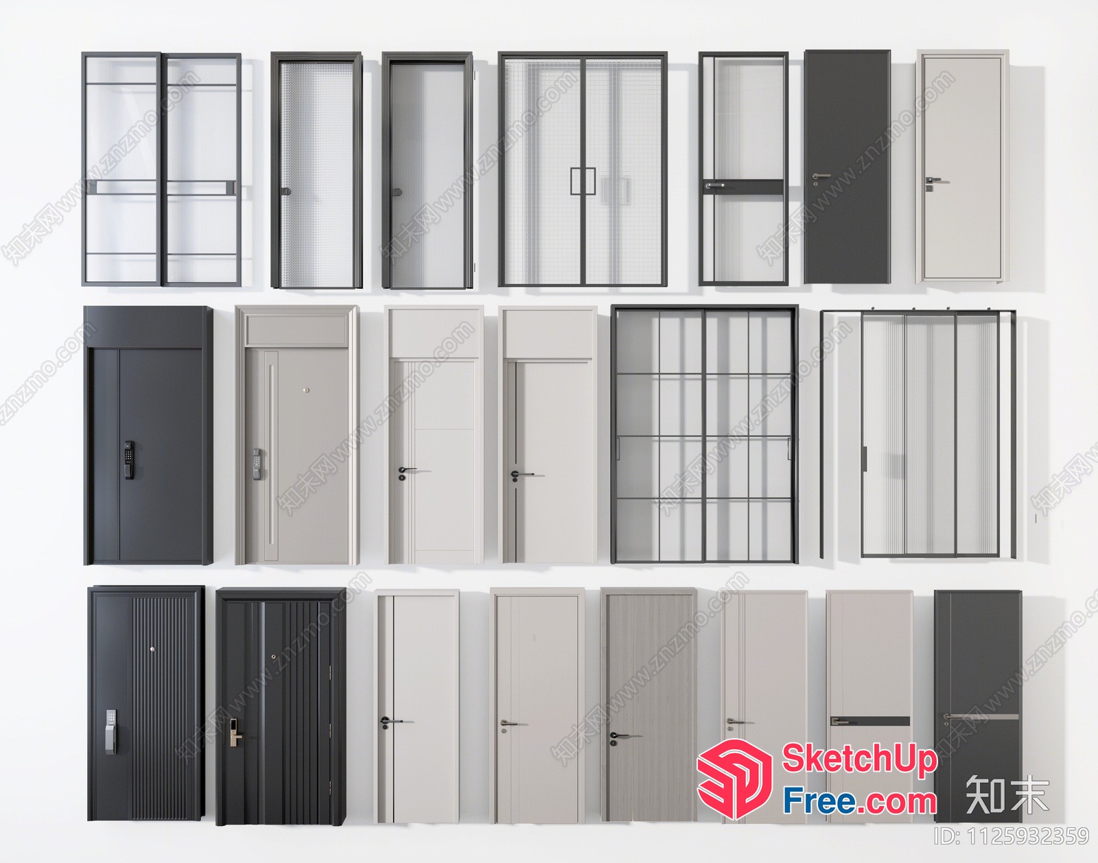 Various Door Styles And Designs 3D SketchUp File