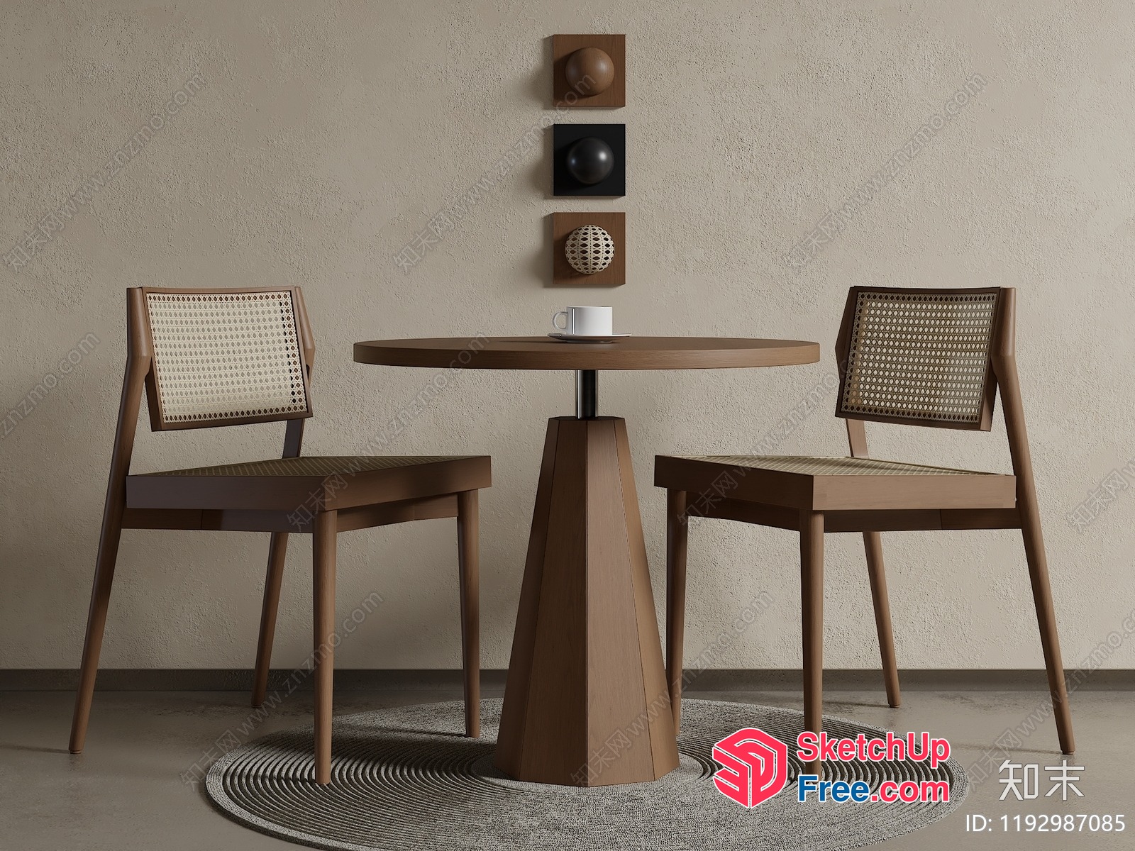 Elegant Minimalist Dining Room Furniture 3D SketchUp File