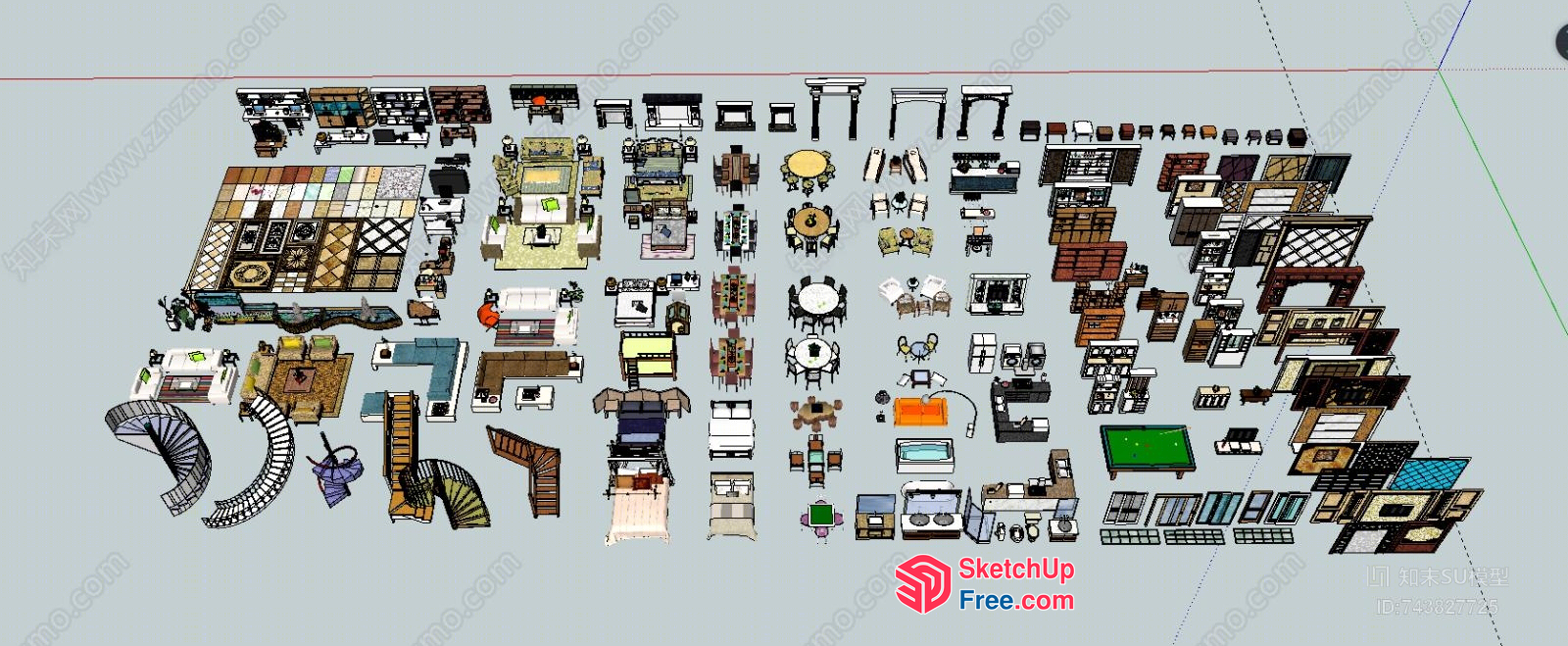 Various Rooms And Furniture 3D SketchUp File