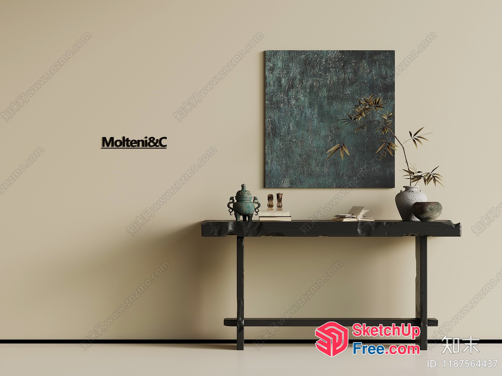 Modern Minimalist Living Room Interior Design 3D SketchUp File