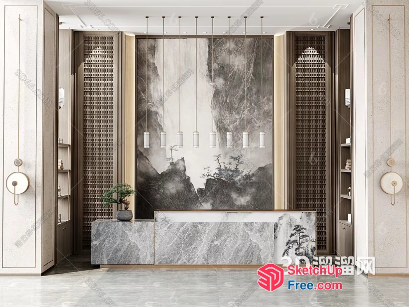 Elegant Minimalist Interior Design 3D SketchUp File