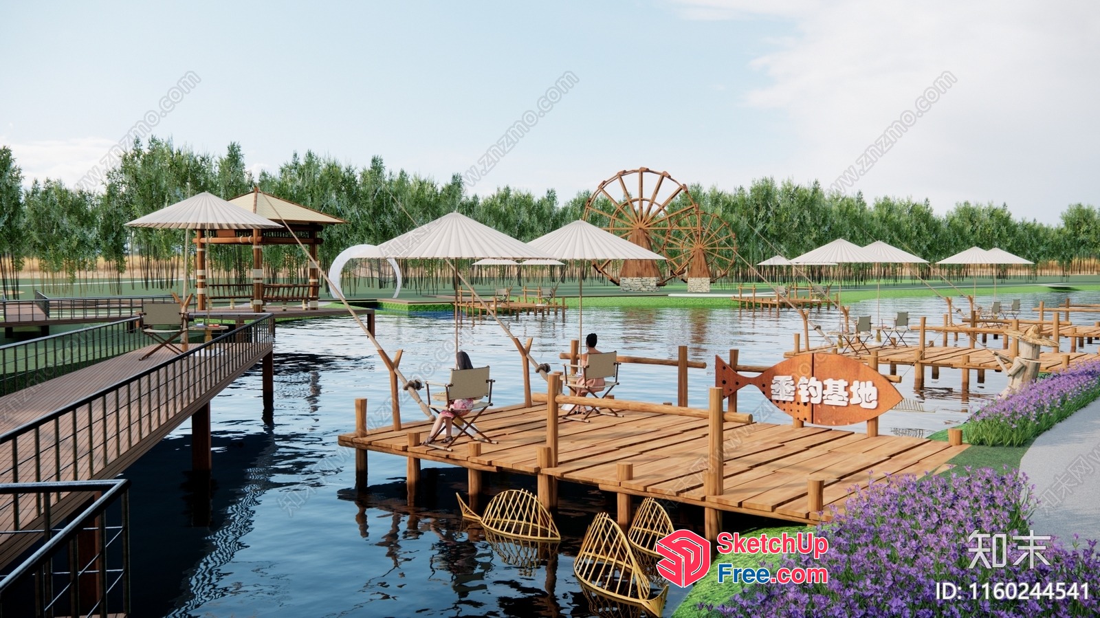 Serene Waterfront Oasis 3D SketchUp File