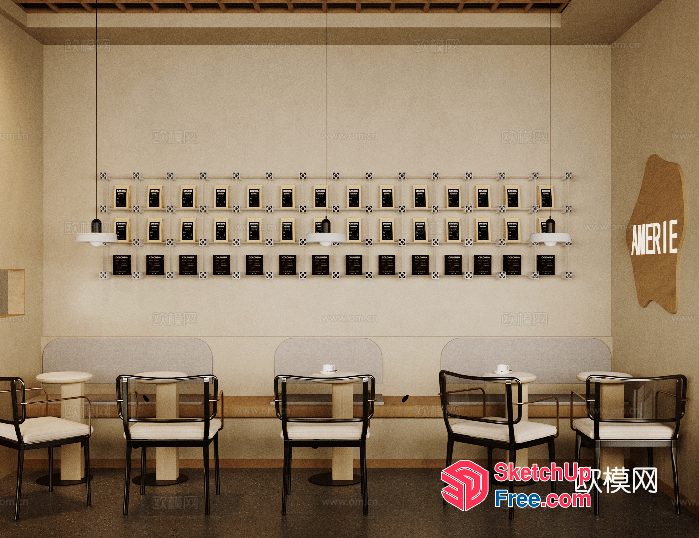 A Modern And Elegant Restaurant Interior 3D SketchUp File