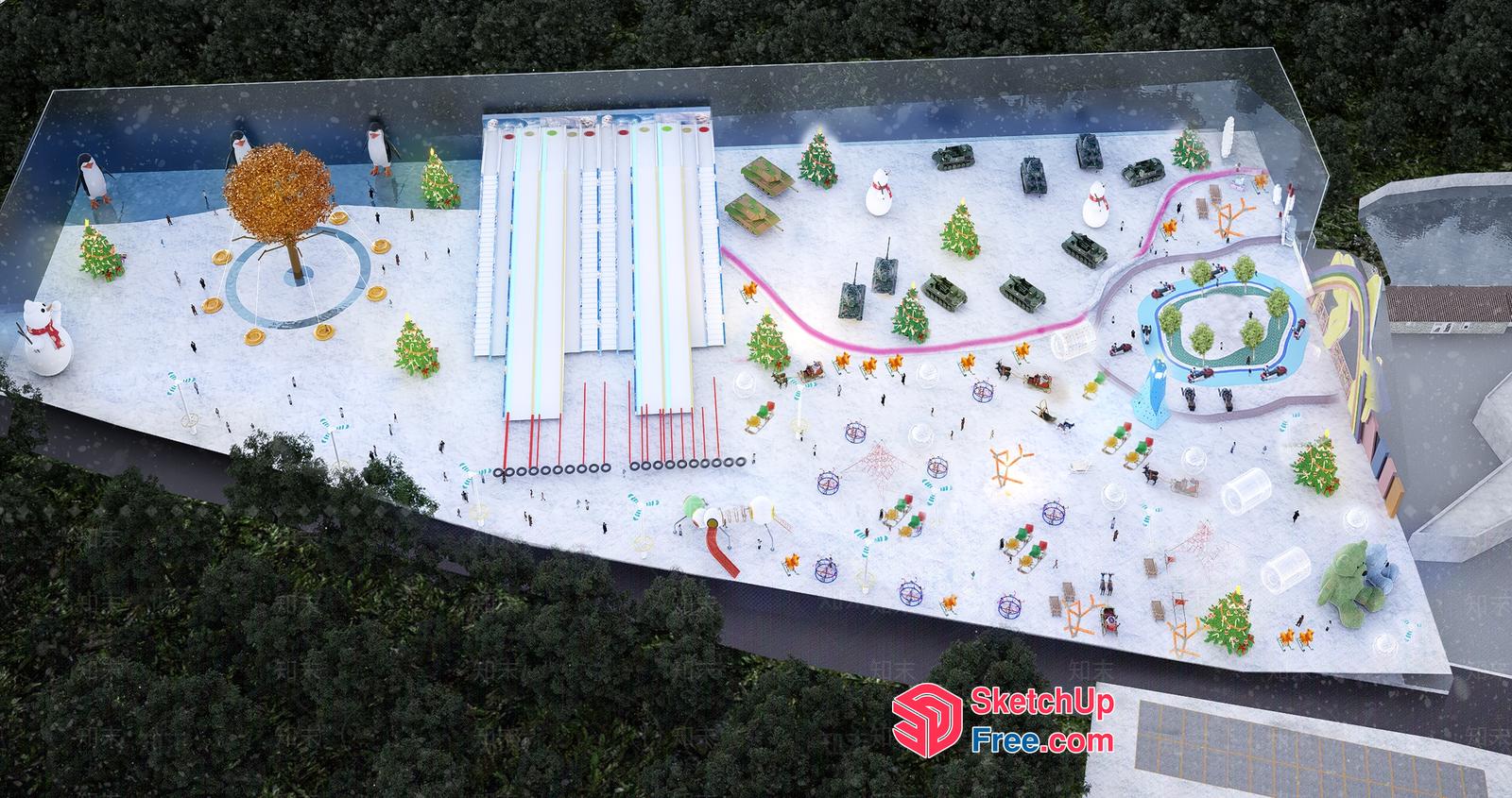 Winter Wonderland Park 3D SketchUp File