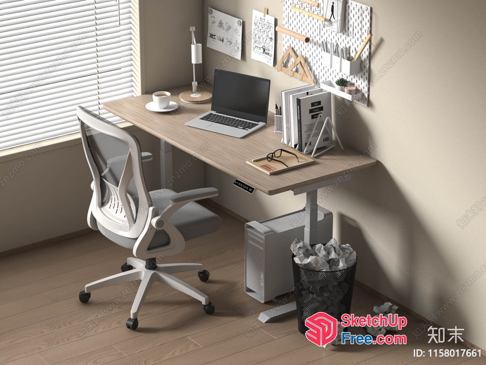 Minimalist Office Space With Modern Furniture 3D SketchUp File