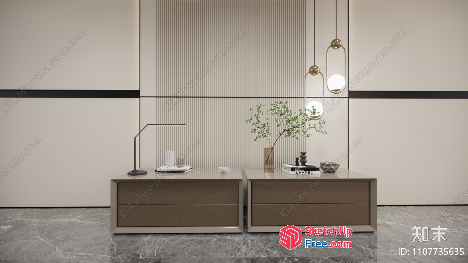 Elegant Modern Office Furniture Set 3D SketchUp File