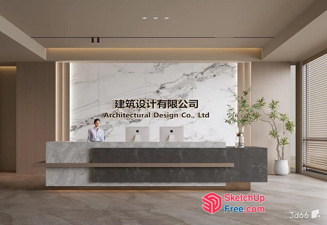 Architectural Design Co., Ltd Office Interior 3D SketchUp File