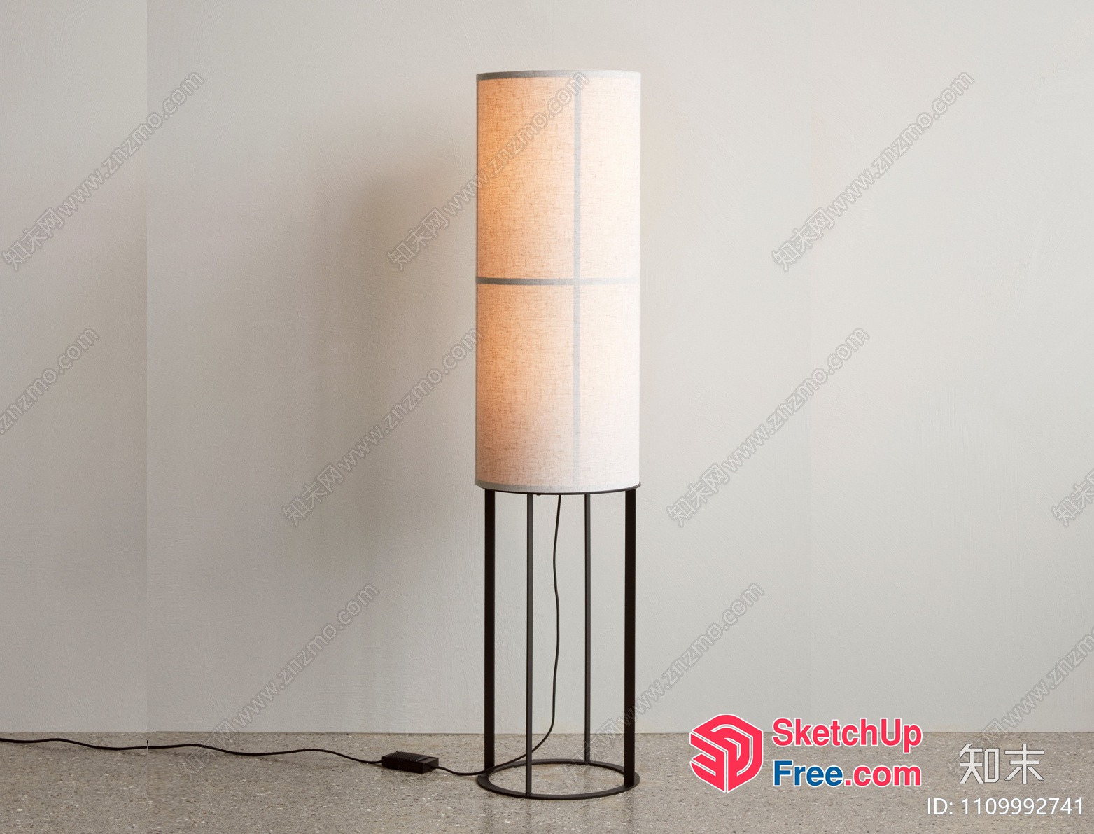 Minimalist Floor Lamp With Light And Elegant Design 3D SketchUp File