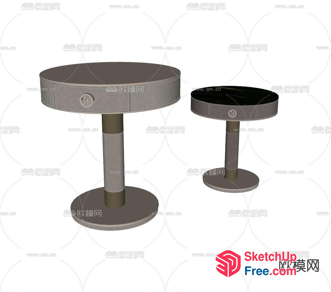 Round And Rectangular Tables 3D SketchUp File
