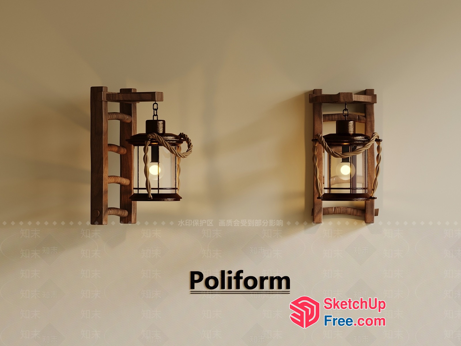 Poliform Decorative Lighting Fixtures 3D SketchUp File