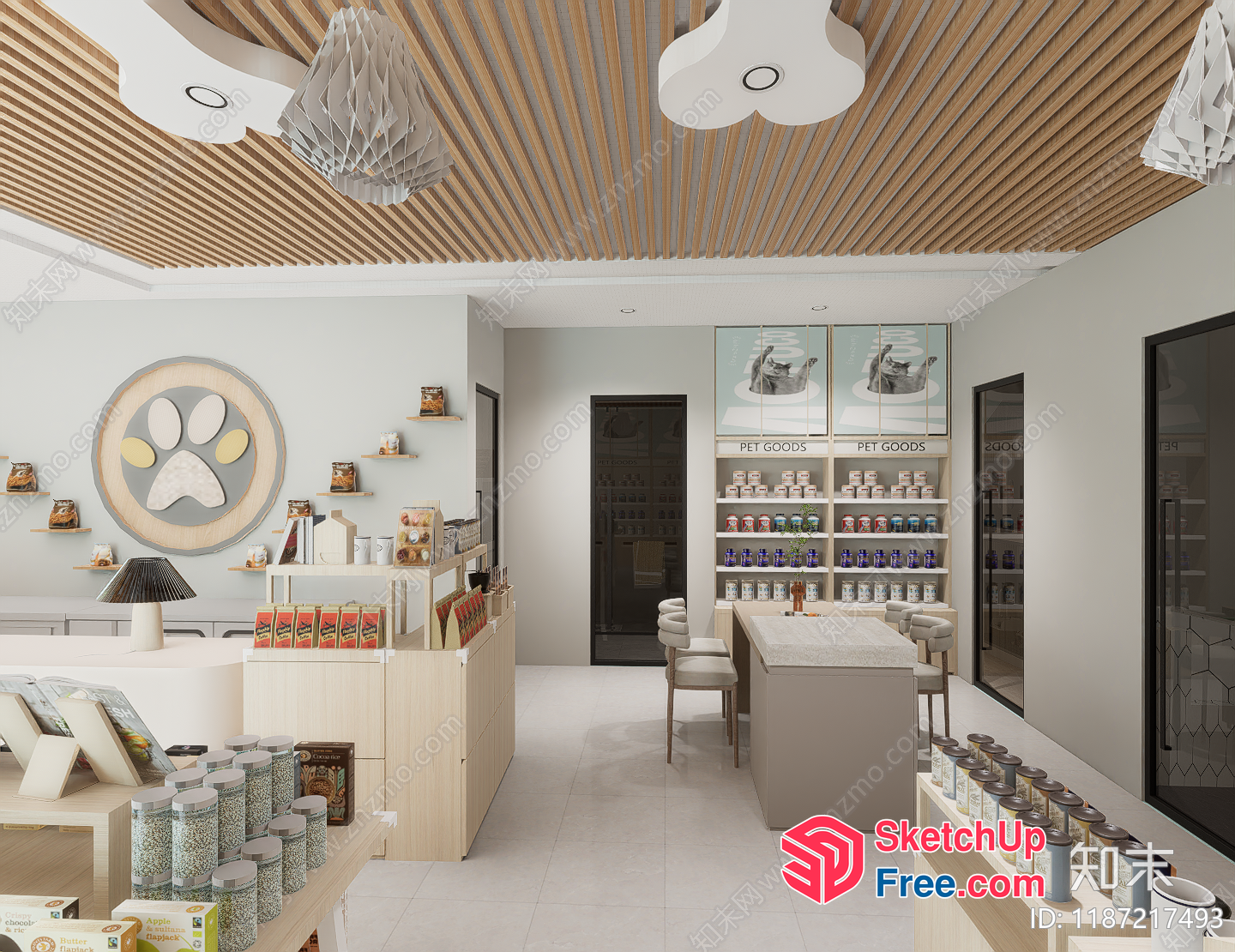 Modern Pet Store Interior 3D SketchUp File