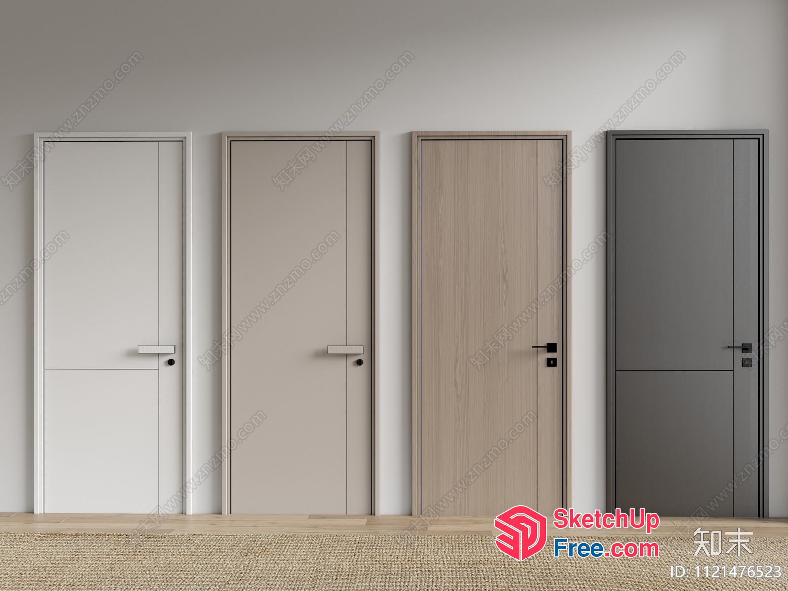 Modern Doors In Various Styles 3D SketchUp File