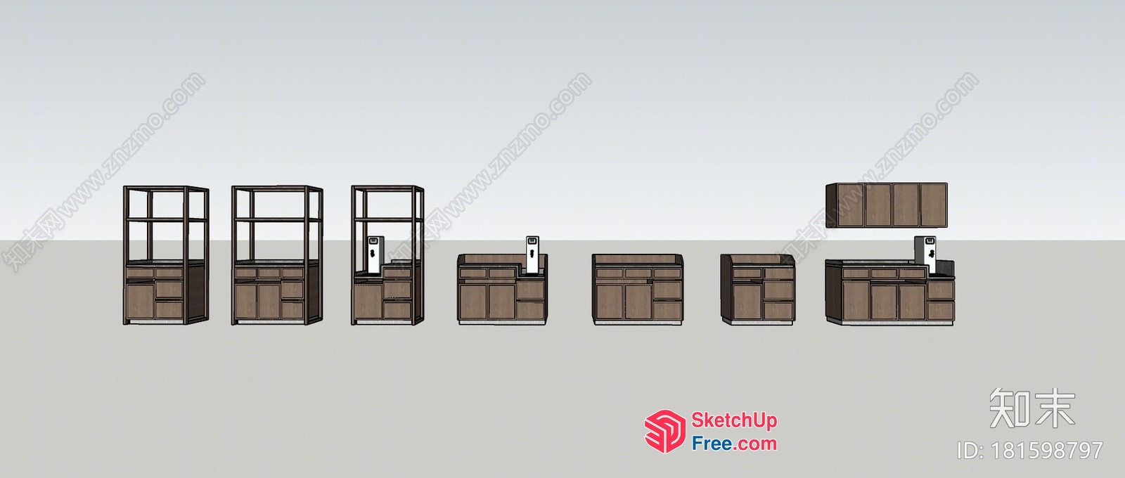 3D Rendering Of Various Cabinet Styles And Types 3D SketchUp File