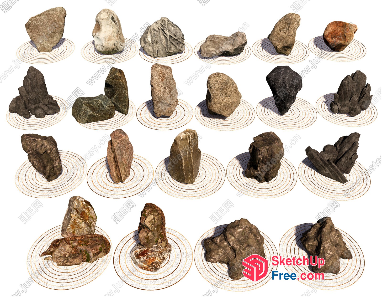 Rough Stone Collection 3D SketchUp File