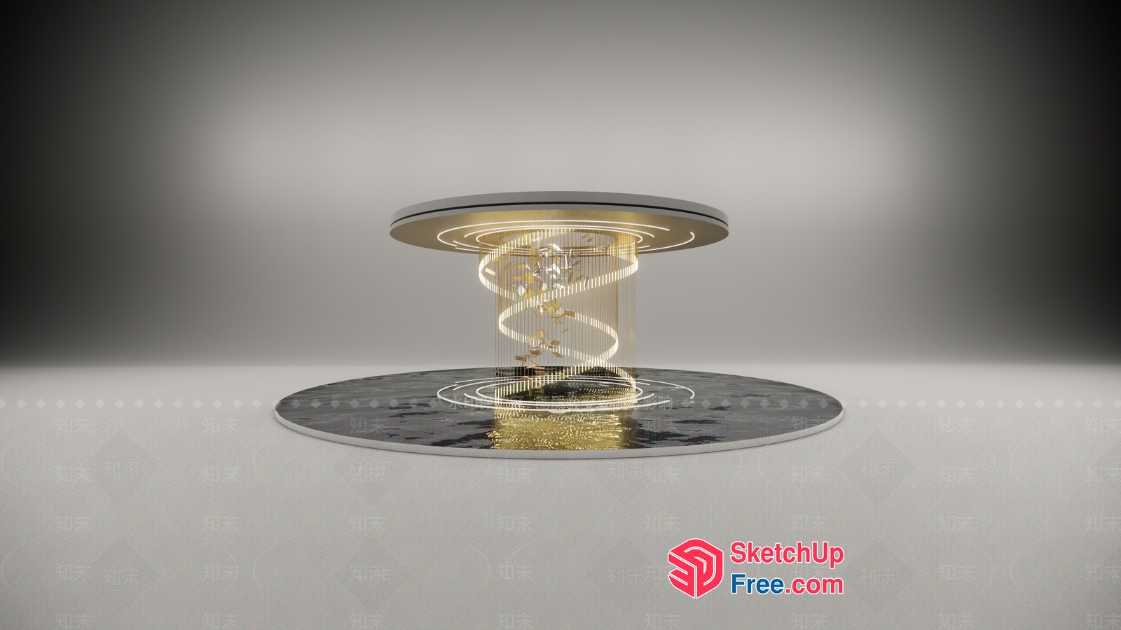 Modern Glass Table With Sleek Design 3D SketchUp File