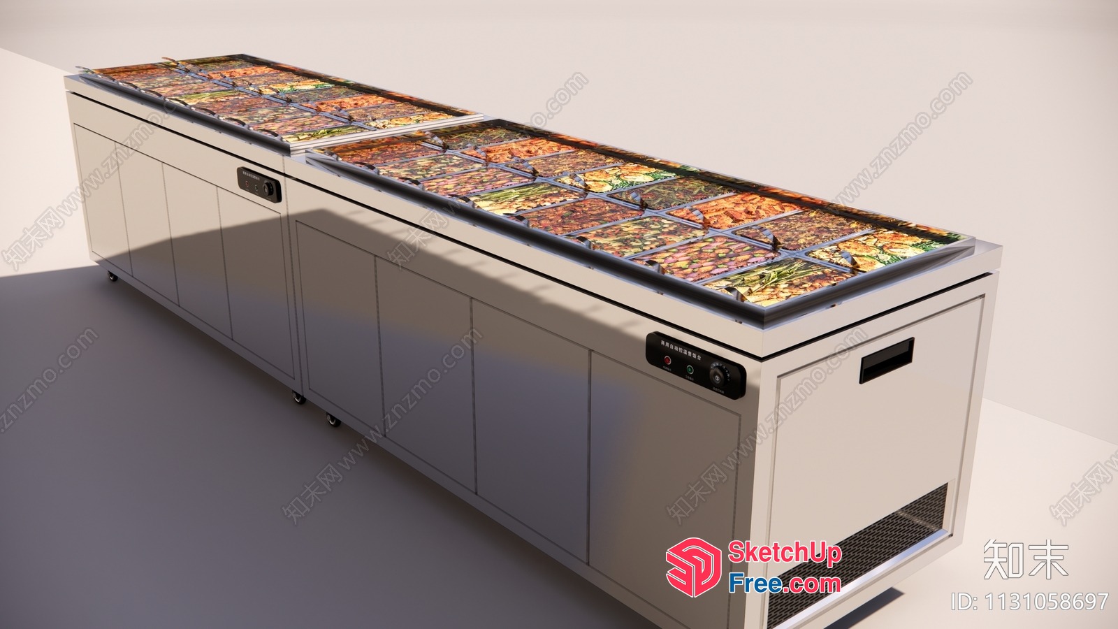 Modern Commercial Kitchen Refrigeration Unit 3D SketchUp File