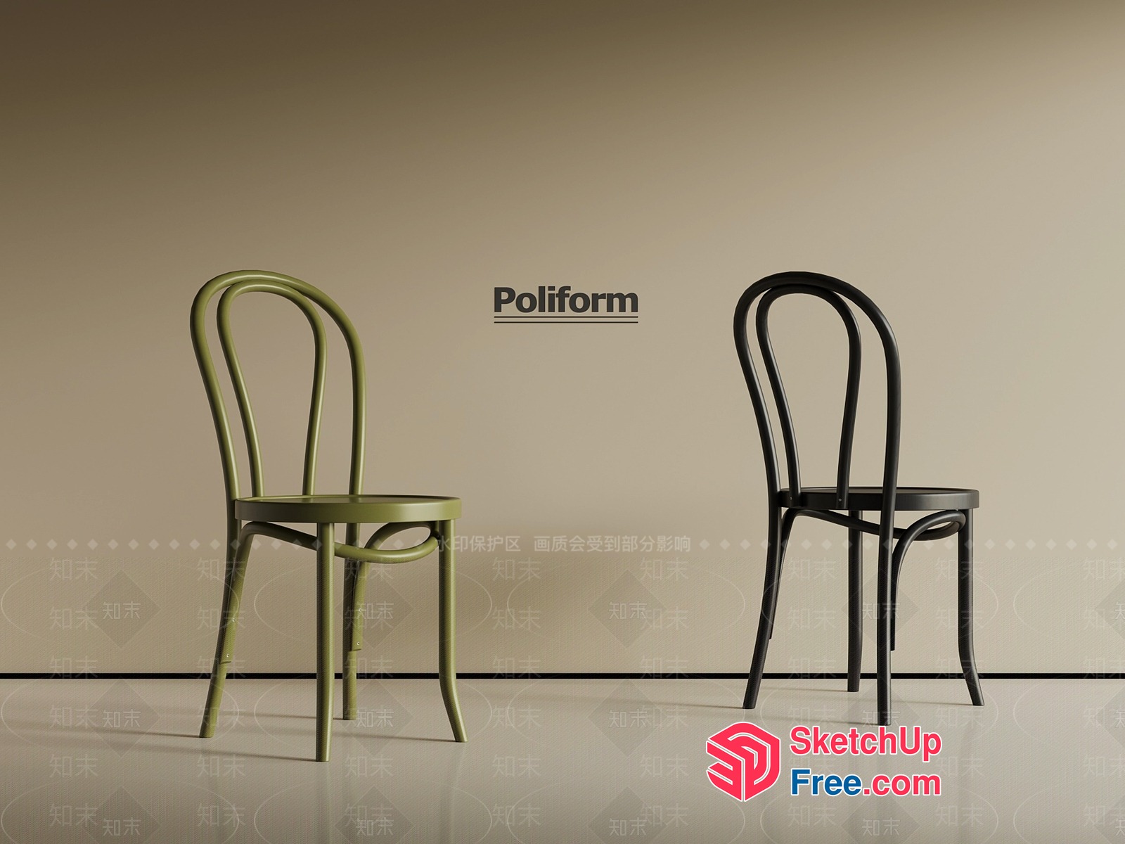 Elegant Poliform Chairs 3D SketchUp File