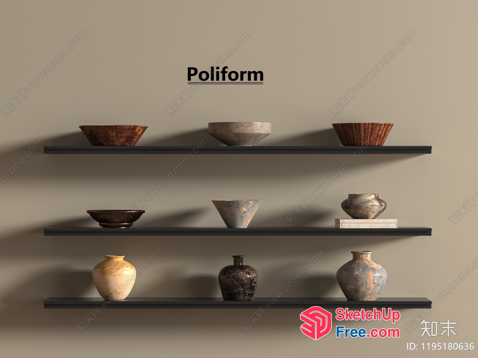 Poliform Shelf Decor 3D SketchUp File
